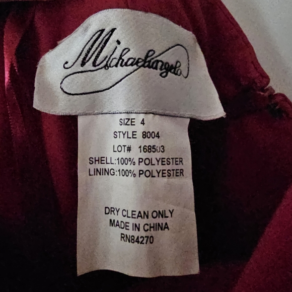 Red Prom Dress Michaelangelo size 4 - Picture 12 of 12